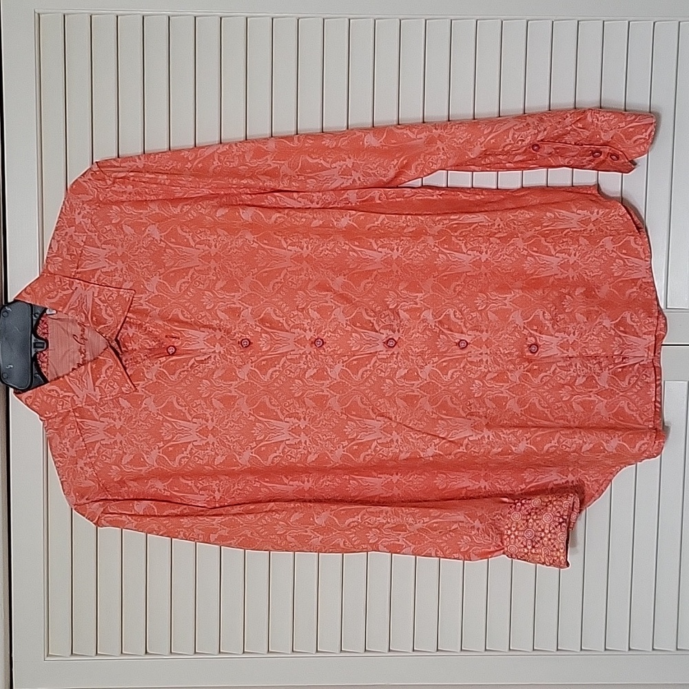 Robert Graham coral pattern long sleeve shirt size M